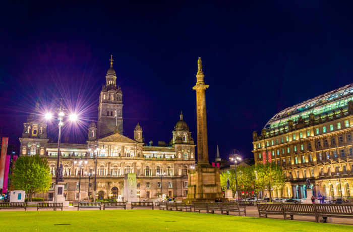 Glasgow at night