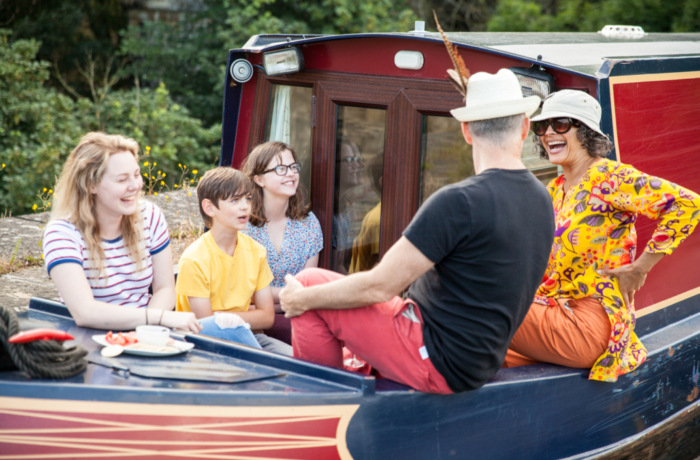 Family narrowboating holiday