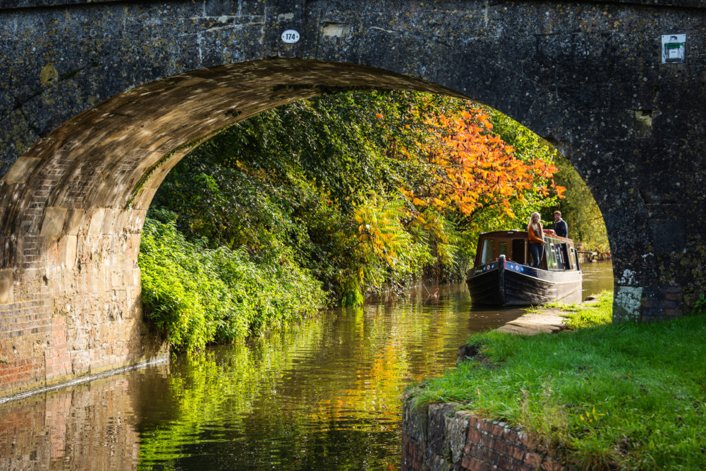 Canal boating bridge